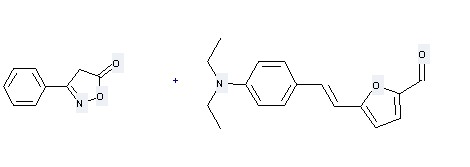 The 5(4H)-Isoxazolone,3-phenyl- could react with 5-[2-(4-Diethylamino-phenyl)-vinyl]-furan-2-carbaldehyde to obtain the 4-[5-[2-(4-Diethylamino-phenyl)-vinyl]-furan-2-ylmethylene]-3-phenyl-4H-isoxazol-5-one